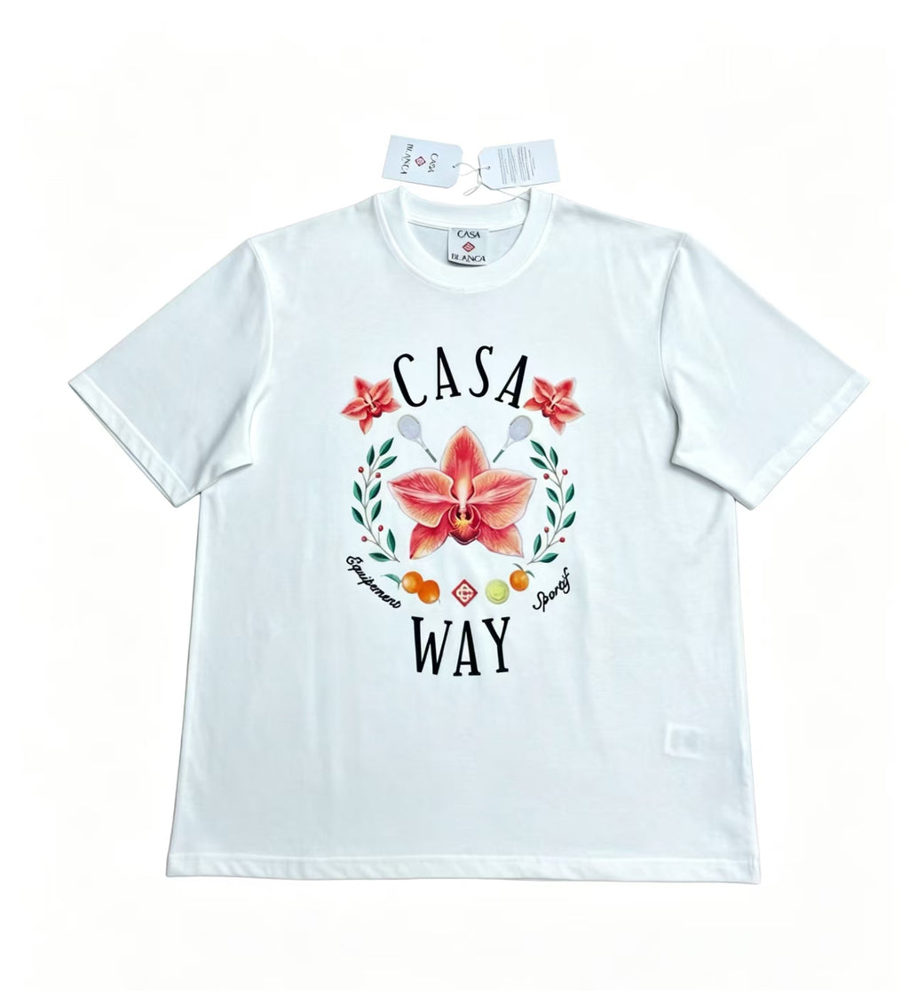 Casa - Casa Way Orchid White Tee