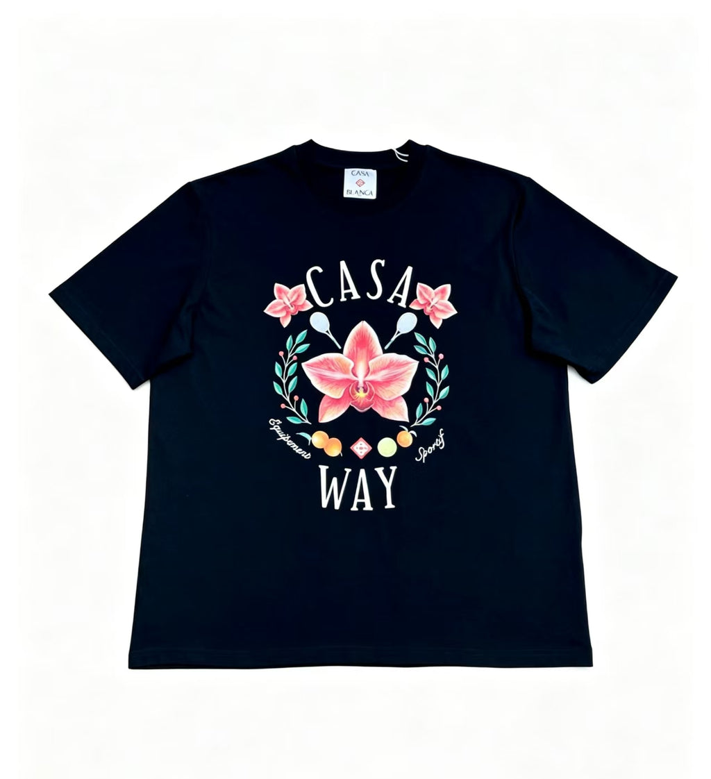 Casa - Casa Way Orchid Black Tee