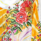 Casablanca Golden Rose Lowrider Silk Shirt White - Rose Detail