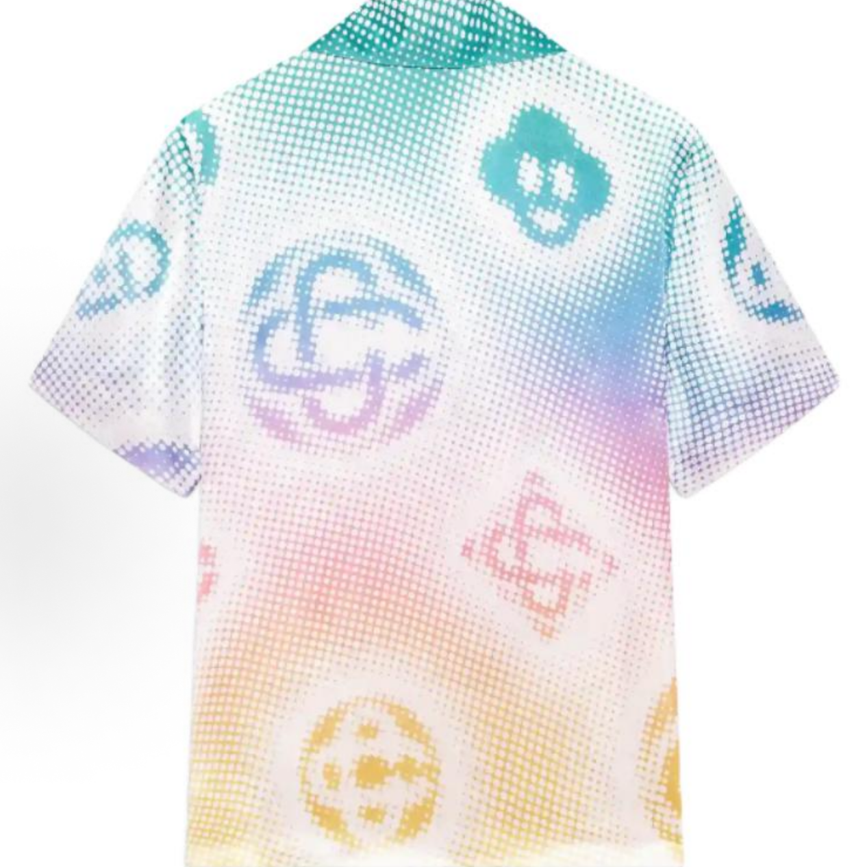 Casablanca Halftone CB Heart Silk Shirt Rainbow - Back View