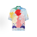 Casablanca Sunrise Mountain Casa Silk Shirt - Front View