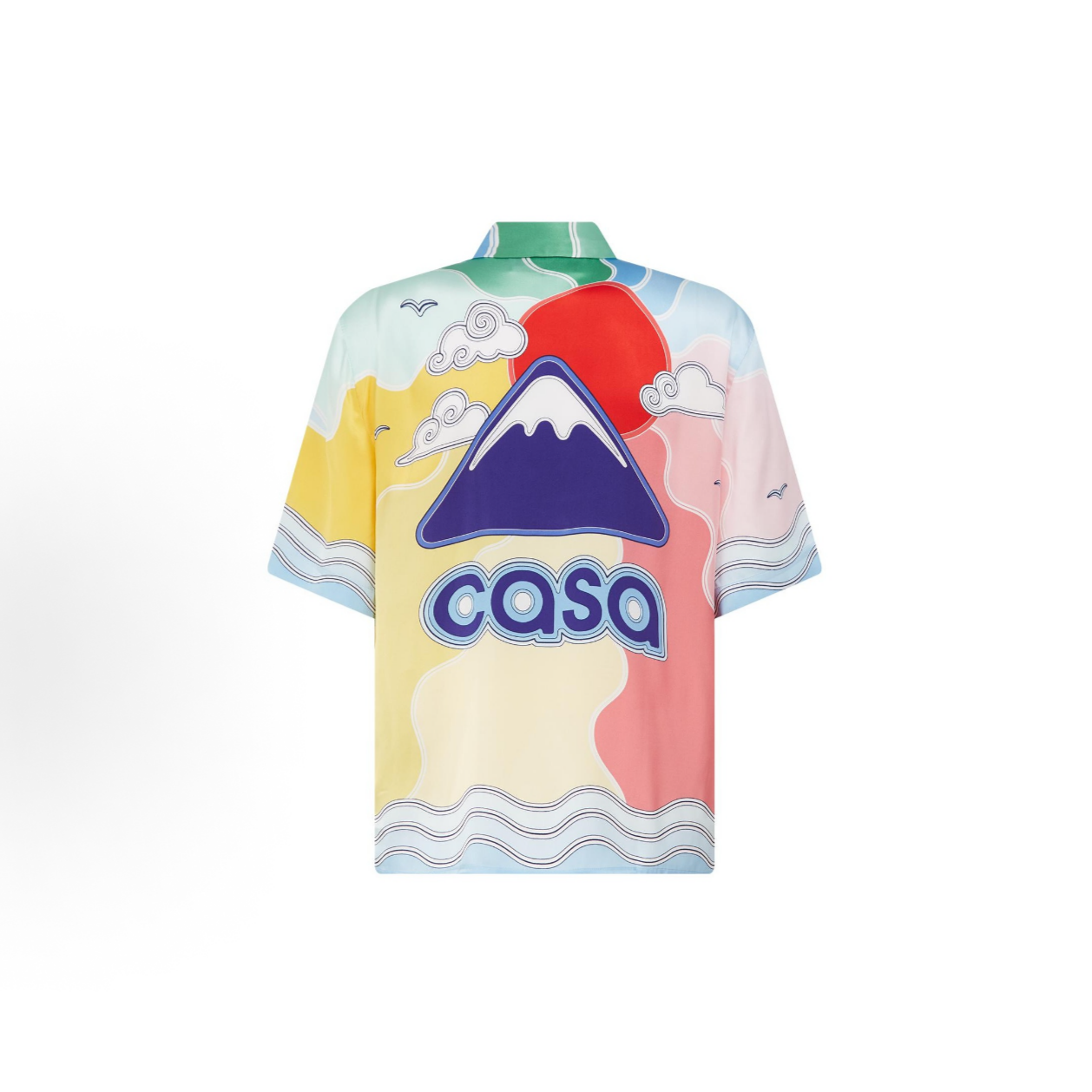 Casablanca Sunrise Mountain Casa Silk Shirt - Back View
