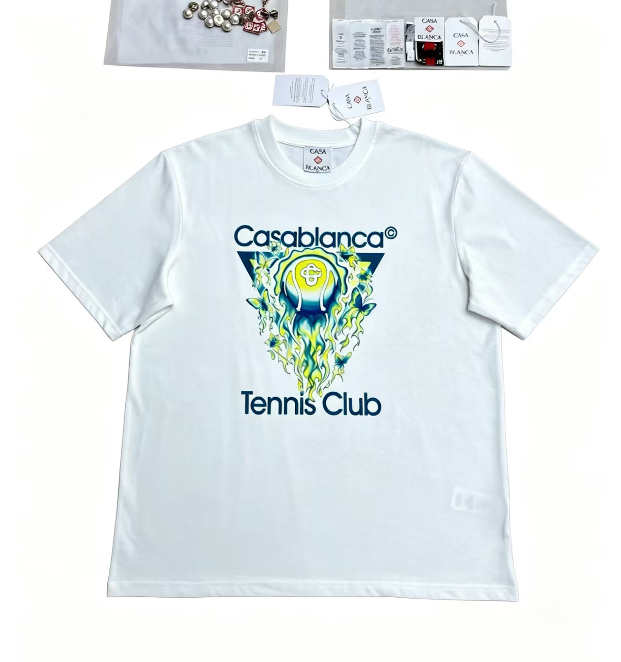 Casa - Tennis Club Flame White Tee