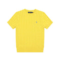 Polo - Cable Knit Crew Neck Tee Yellow