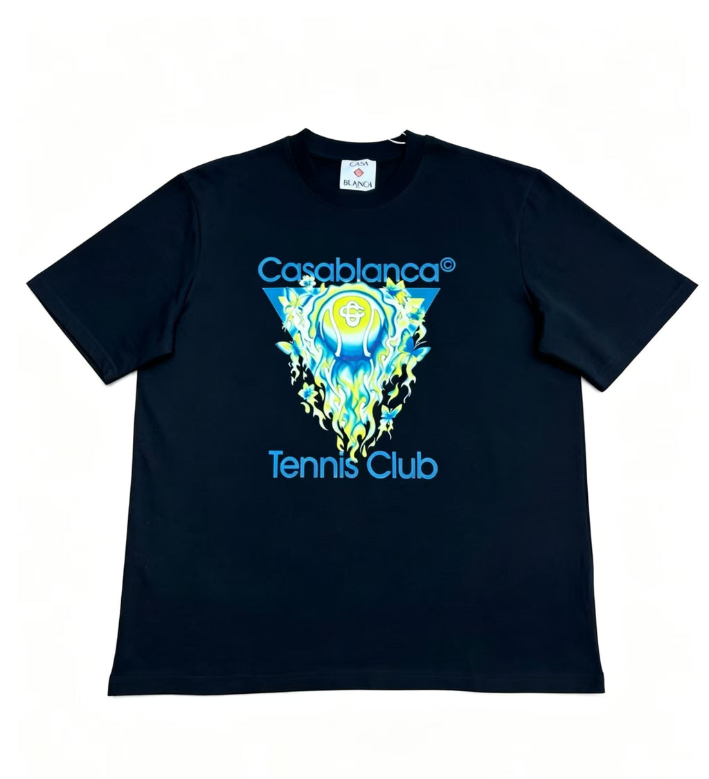 Casa - Tennis Club Flame Black Tee