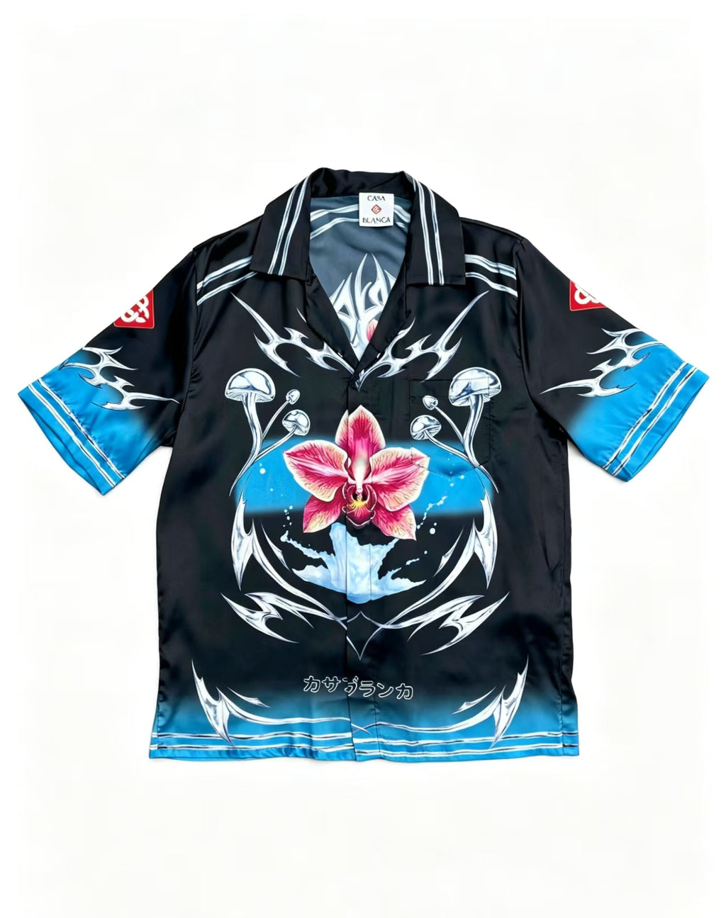 Casa - Orchid Mushroom Satin Set Black Blue