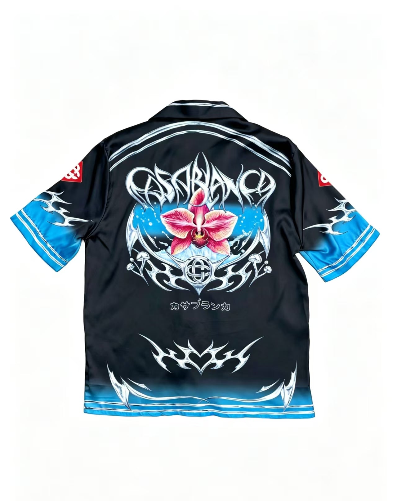Casa - Orchid Mushroom Satin Set Black Blue