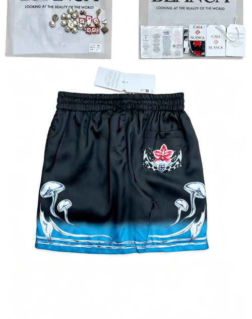 Casa - Orchid Mushroom Satin Set Black Blue