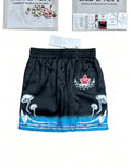 Casablanca - Orchid Flame Silk Shorts Black