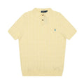 Polo - Cable Knit Polo Shirt Yellow