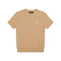 Polo - Cable Knit Crew Neck Tee Khaki