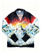 Casablanca Ski Mountain Silk Shirt Black - Front View