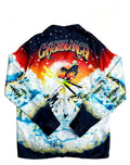 Casablanca Ski Mountain Silk Shirt Black - Back View