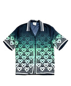 Casablanca - Heart Monogram Silk Shirt Black Green