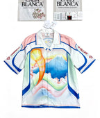 Casablanca - Mount Fuji Tennis Silk Shirt White