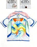 Casablanca - Mount Fuji Tennis Silk Shirt White