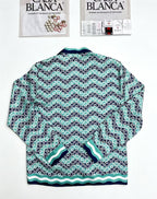 Casablanca CB Diamond Monogram Silk Shirt Mint - Back View