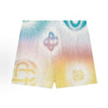 Casablanca Halftone CB Heart Silk Shorts Rainbow - Front View